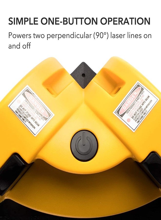 KARDIFF Right Angle 90 Degree Laser Level - Cross Line Tiling Leveling Laser Beam Measurement Tool with Horizontal & Vertical Line Projection and Two Suction Cups - Image 5
